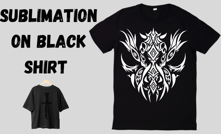 Sublimation on Black Shirt